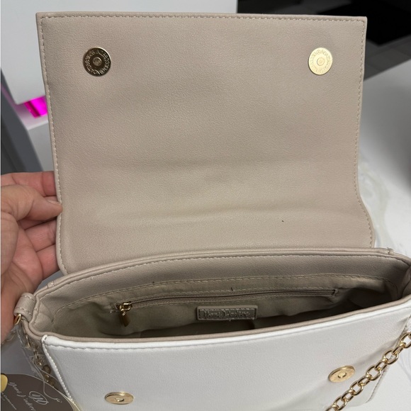 Yani J’adore Chic Beige and White Crossbody Bag NWT - Picture 5 of 6